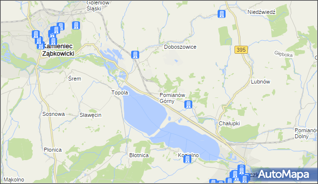 mapa Pomianów Górny, Pomianów Górny na mapie Targeo