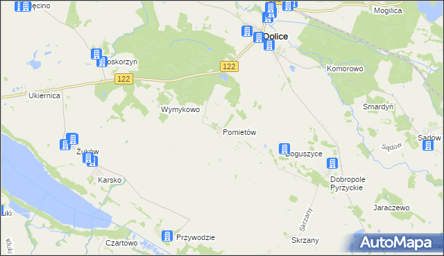 mapa Pomietów, Pomietów na mapie Targeo