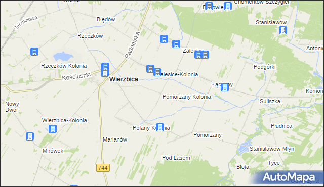 mapa Pomorzany-Kolonia, Pomorzany-Kolonia na mapie Targeo