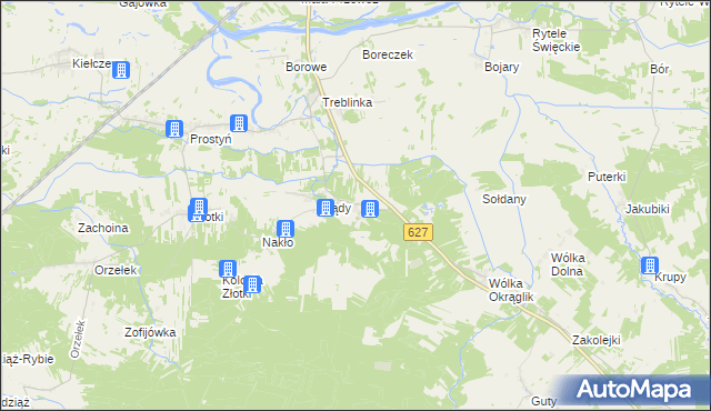mapa Poniatowo gmina Małkinia Górna, Poniatowo gmina Małkinia Górna na mapie Targeo