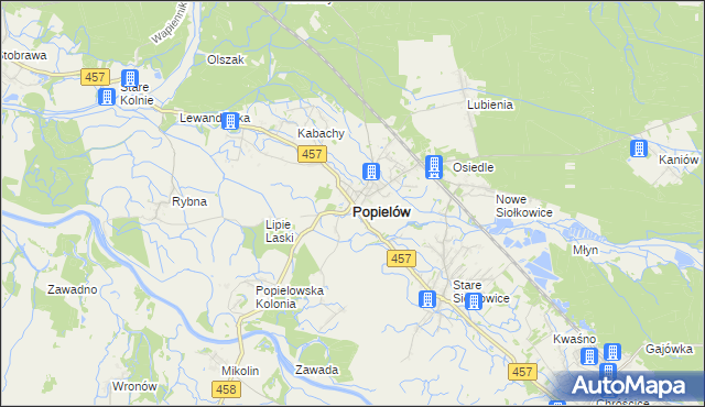 mapa Popielów powiat opolski, Popielów powiat opolski na mapie Targeo