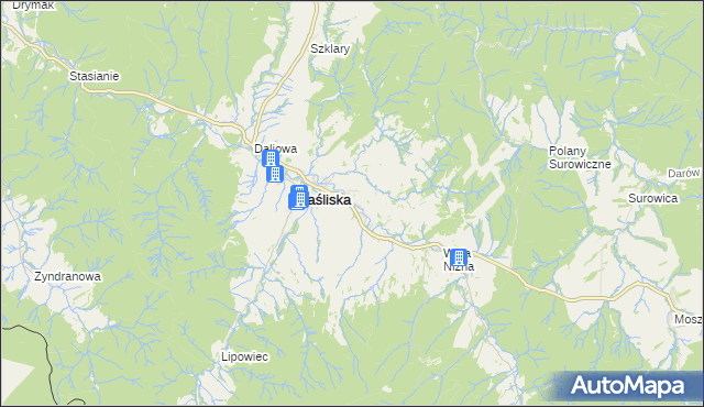 mapa Posada Jaśliska, Posada Jaśliska na mapie Targeo