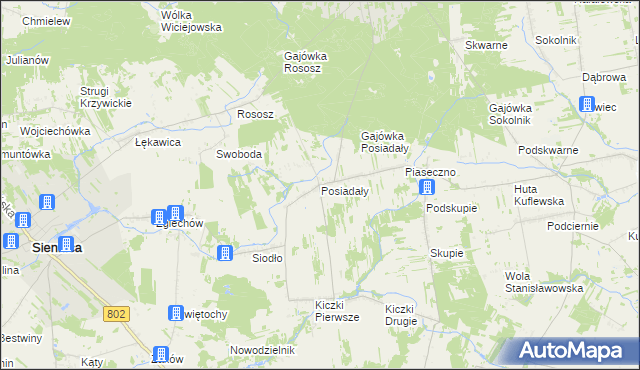 mapa Posiadały, Posiadały na mapie Targeo