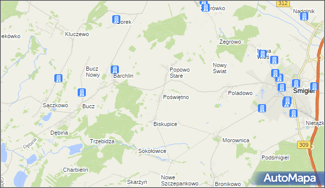 mapa Poświętno, Poświętno na mapie Targeo