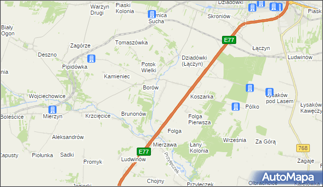 mapa Potok Mały, Potok Mały na mapie Targeo