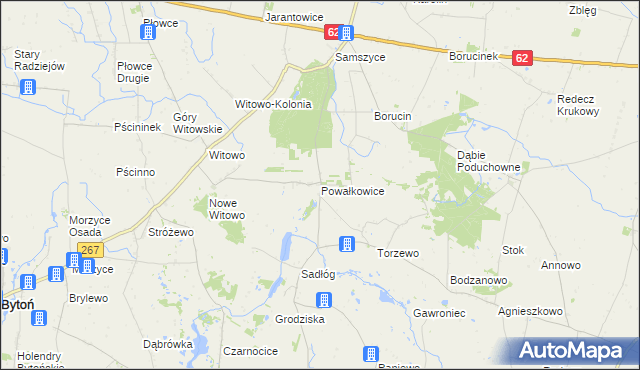 mapa Powałkowice, Powałkowice na mapie Targeo