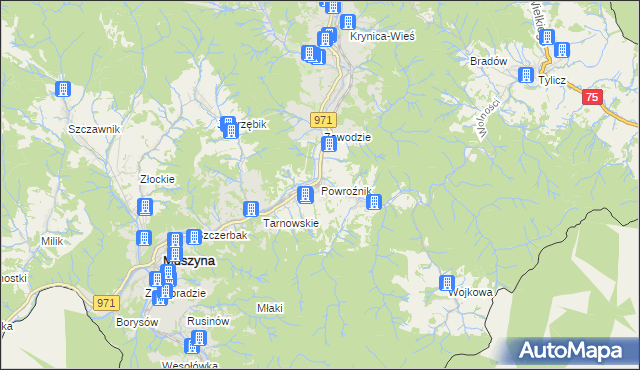 mapa Powroźnik, Powroźnik na mapie Targeo