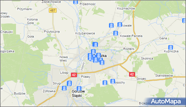 mapa Praszka, Praszka na mapie Targeo