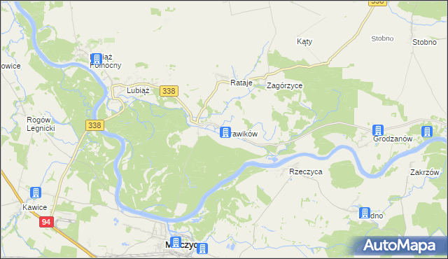 mapa Prawików, Prawików na mapie Targeo