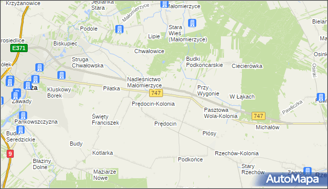 mapa Prędocinek, Prędocinek na mapie Targeo