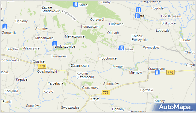 mapa Probołowice, Probołowice na mapie Targeo