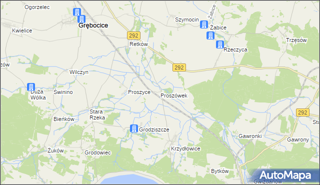 mapa Proszówek, Proszówek na mapie Targeo