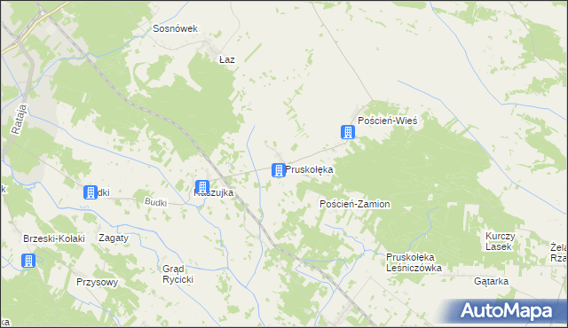 mapa Pruskołęka, Pruskołęka na mapie Targeo