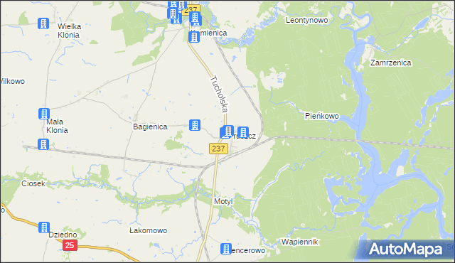 mapa Pruszcz gmina Gostycyn, Pruszcz gmina Gostycyn na mapie Targeo