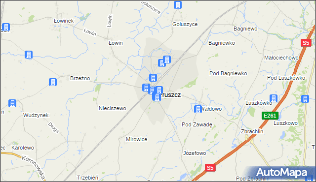 mapa Pruszcz powiat świecki, Pruszcz powiat świecki na mapie Targeo