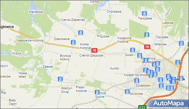 mapa Prząsław, Prząsław na mapie Targeo