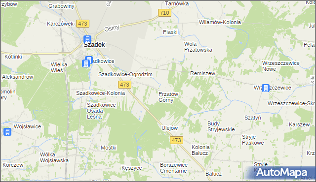 mapa Przatów Górny, Przatów Górny na mapie Targeo