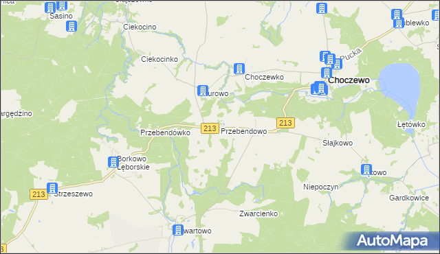 mapa Przebendowo, Przebendowo na mapie Targeo