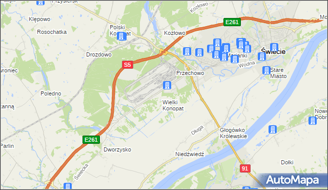 mapa Przechówko, Przechówko na mapie Targeo