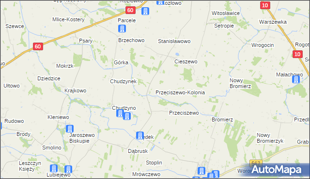 mapa Przeciszewo-Kolonia, Przeciszewo-Kolonia na mapie Targeo