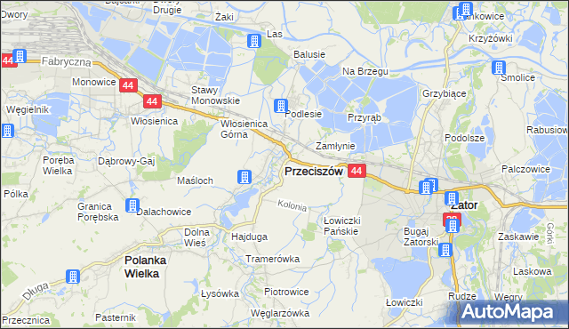 mapa Przeciszów, Przeciszów na mapie Targeo