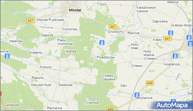 mapa Przedborów, Przedborów na mapie Targeo