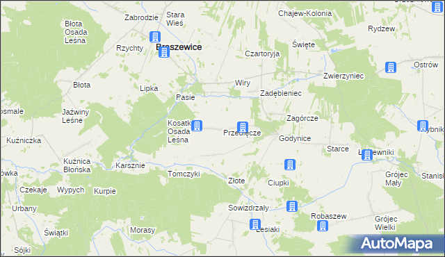 mapa Przedłęcze, Przedłęcze na mapie Targeo