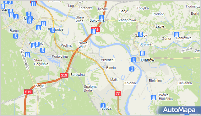 mapa Przędzel, Przędzel na mapie Targeo