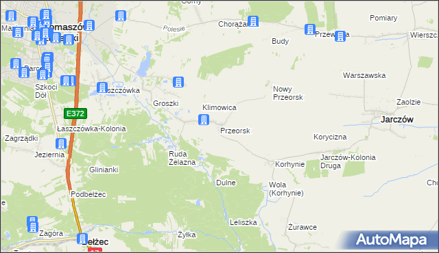 mapa Przeorsk, Przeorsk na mapie Targeo