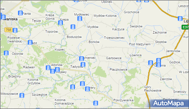 mapa Przepiórów, Przepiórów na mapie Targeo