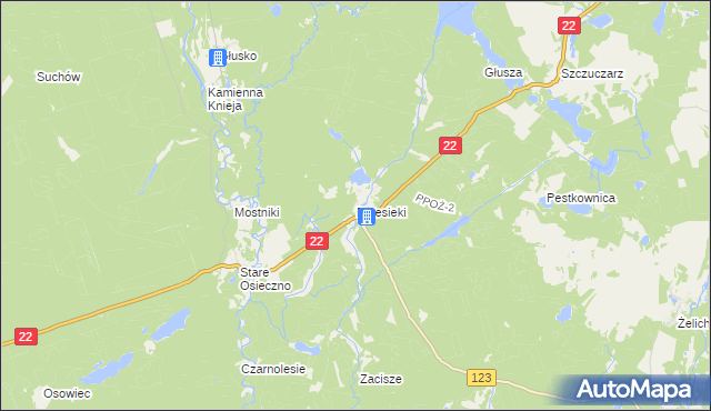 mapa Przesieki, Przesieki na mapie Targeo