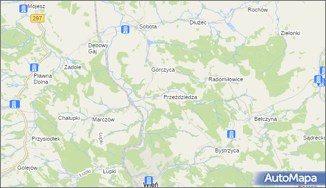 mapa Przeździedza, Przeździedza na mapie Targeo