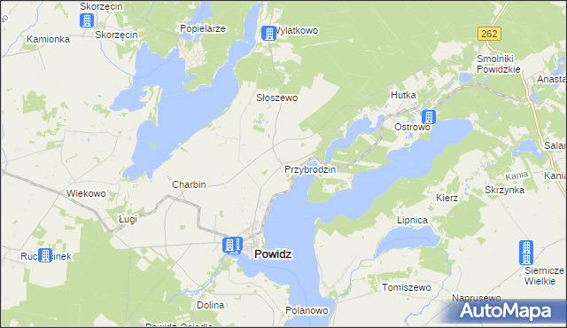 mapa Przybrodzin, Przybrodzin na mapie Targeo