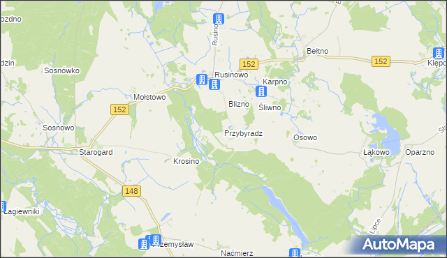 mapa Przybyradz, Przybyradz na mapie Targeo