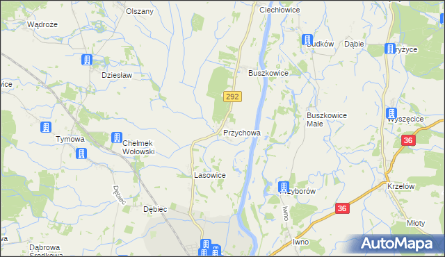 mapa Przychowa, Przychowa na mapie Targeo