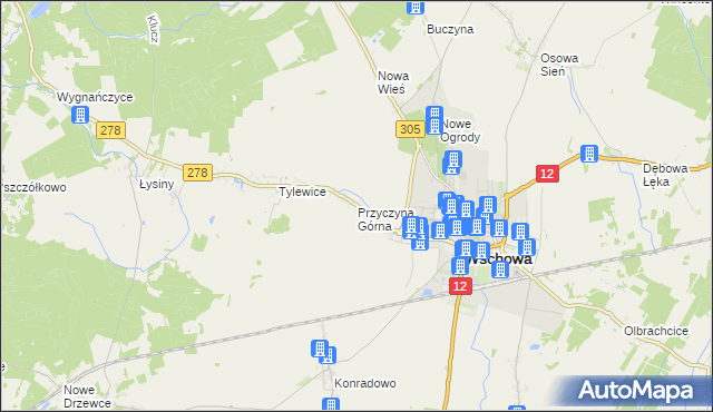 mapa Przyczyna Górna, Przyczyna Górna na mapie Targeo