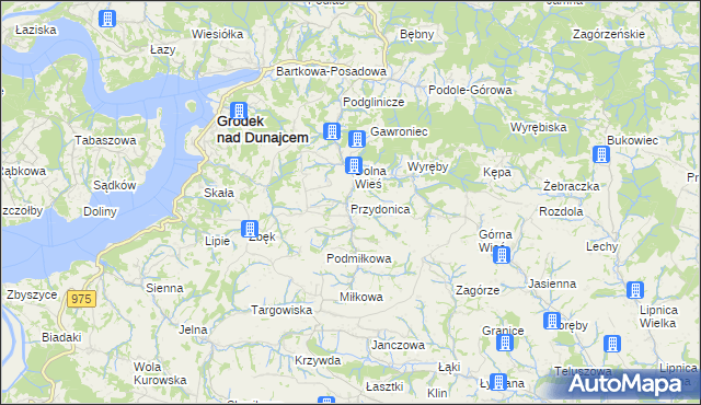 mapa Przydonica, Przydonica na mapie Targeo