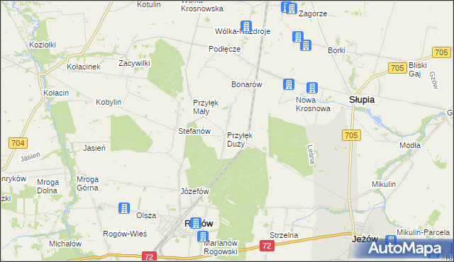 mapa Przyłęk Duży, Przyłęk Duży na mapie Targeo