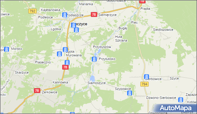 mapa Przyłubsko, Przyłubsko na mapie Targeo