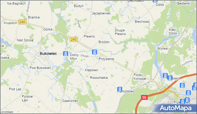 mapa Przysiersk, Przysiersk na mapie Targeo