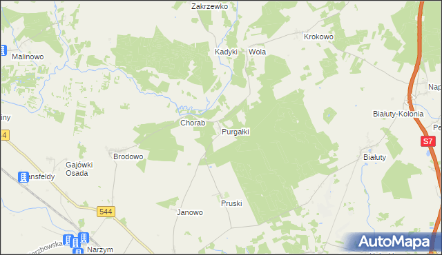 mapa Purgałki, Purgałki na mapie Targeo