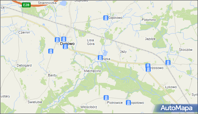 mapa Pyszka, Pyszka na mapie Targeo