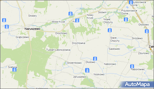 mapa Rąbież gmina Naruszewo, Rąbież gmina Naruszewo na mapie Targeo