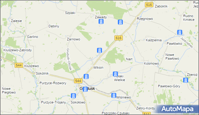 mapa Rąbież Gruduski, Rąbież Gruduski na mapie Targeo