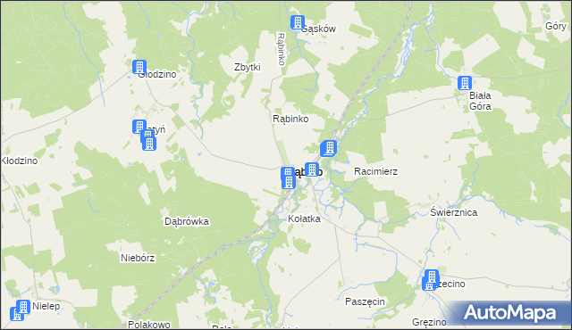 mapa Rąbino, Rąbino na mapie Targeo