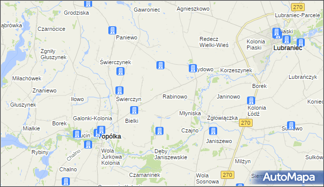 mapa Rabinowo, Rabinowo na mapie Targeo
