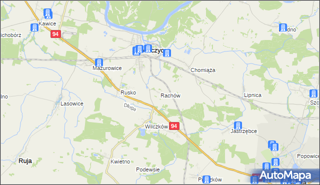 mapa Rachów, Rachów na mapie Targeo