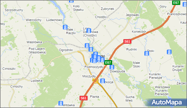 mapa Raczki powiat suwalski, Raczki powiat suwalski na mapie Targeo