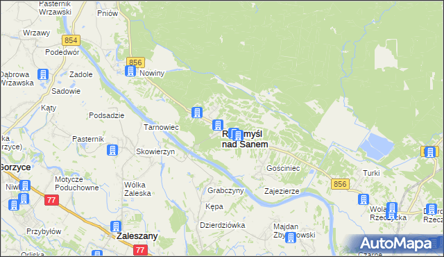 mapa Radomyśl nad Sanem, Radomyśl nad Sanem na mapie Targeo