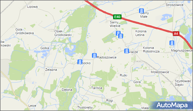 mapa Radoszowice, Radoszowice na mapie Targeo